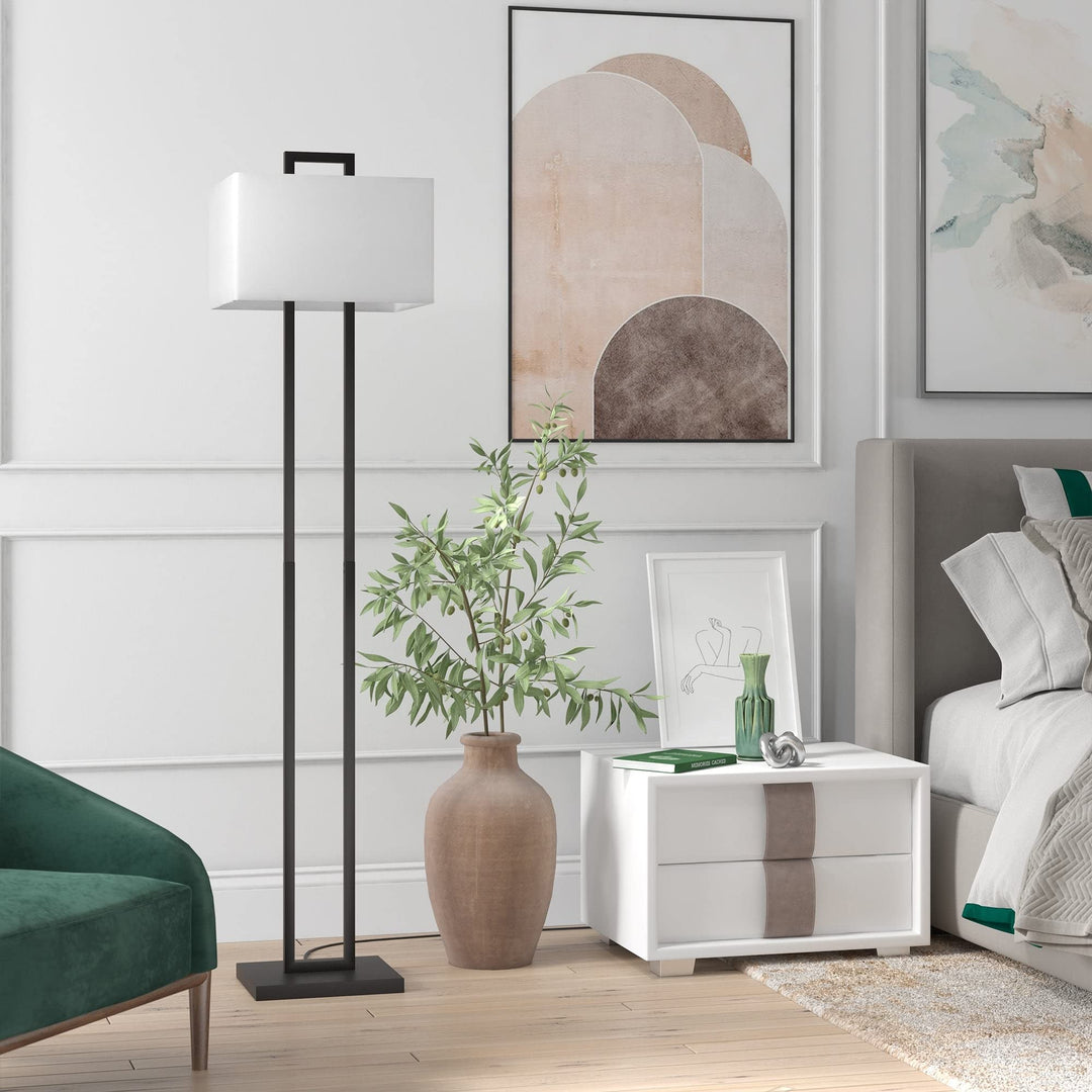 Blackened Bronze Floor Lamp Black Modern Contemporary - Diamond Home USA