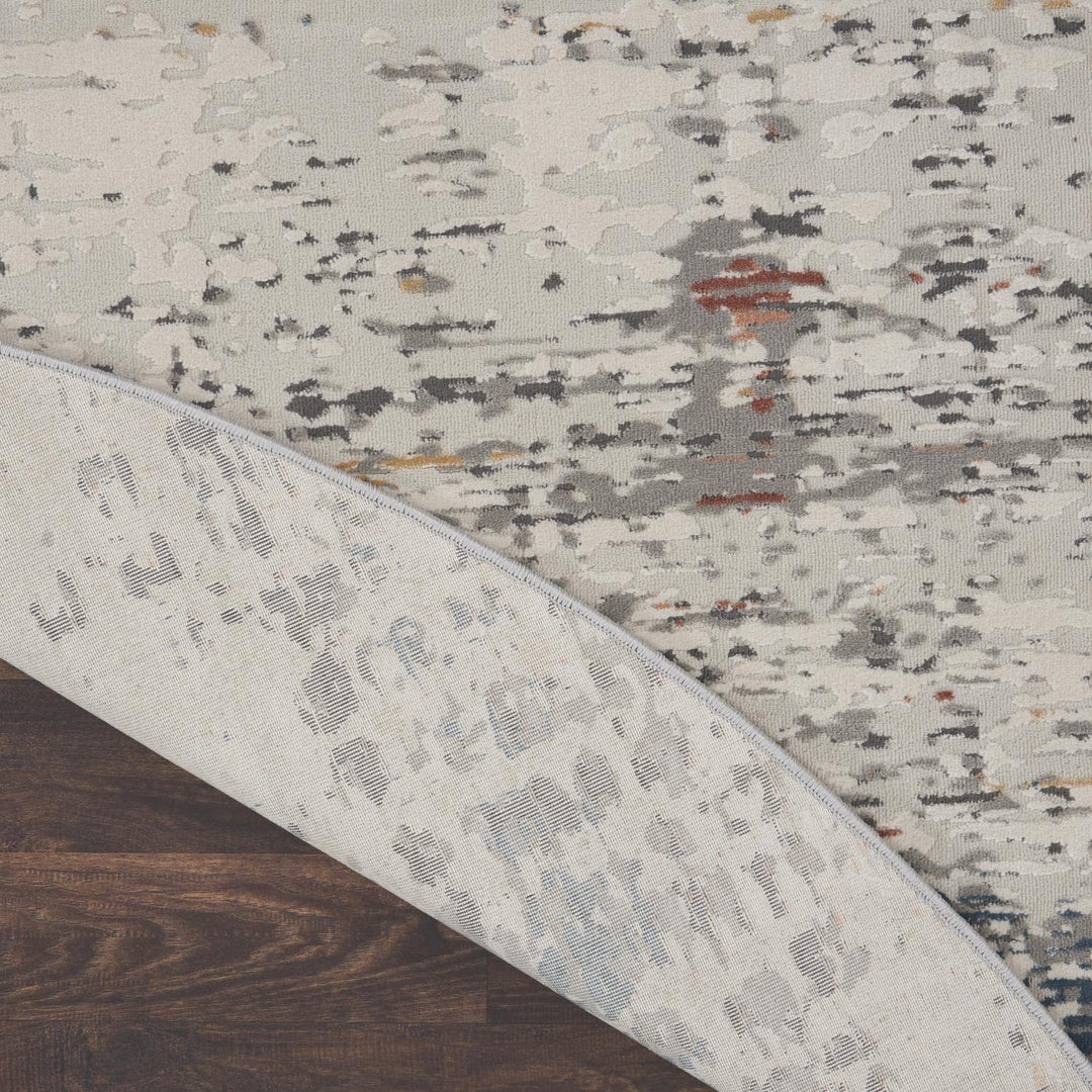 Nourison Rustic Textures Rustic Light Grey Multi 7'10" x round Area -Rug Easy - Diamond Home USA