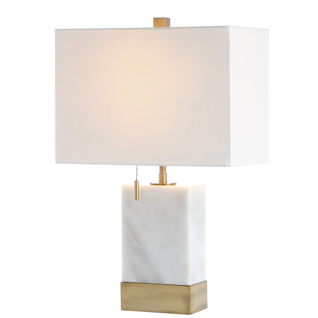 22.5" Marble/Iron Gold Modern Console Led Table Lamp White White Bohemian - Diamond Home USA