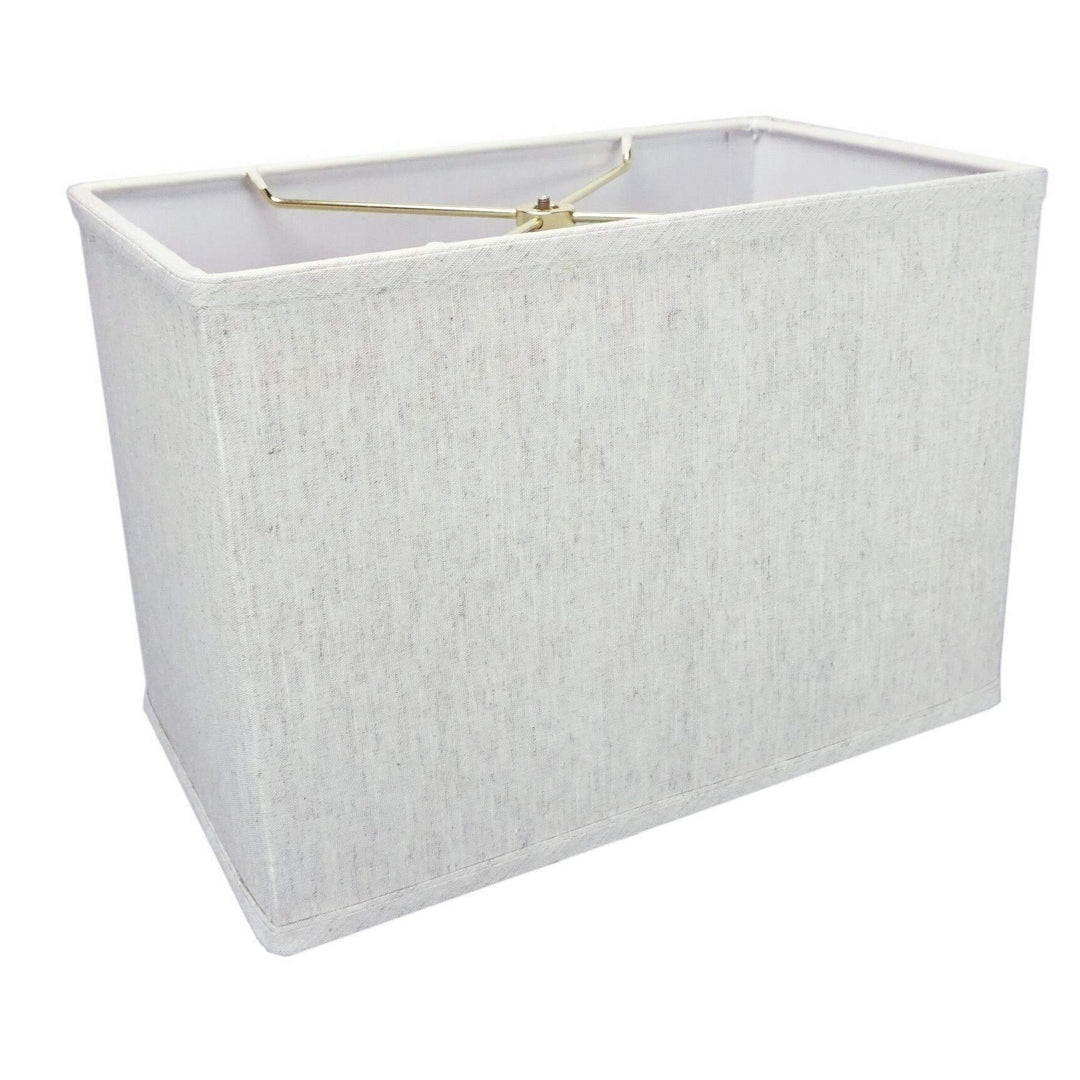 Rectangular Drum Lampshade (8x14) X 10 Textured Oatmeal Cream Modern - Diamond Home USA