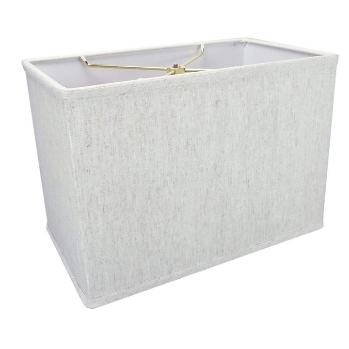 Rectangular Drum Lampshade (8x14) X 10 Textured Oatmeal Cream Modern - Diamond Home USA