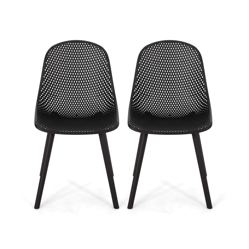 Christopher Knight Home Darleen Outdoor Dining Chair (Set of 2) Black