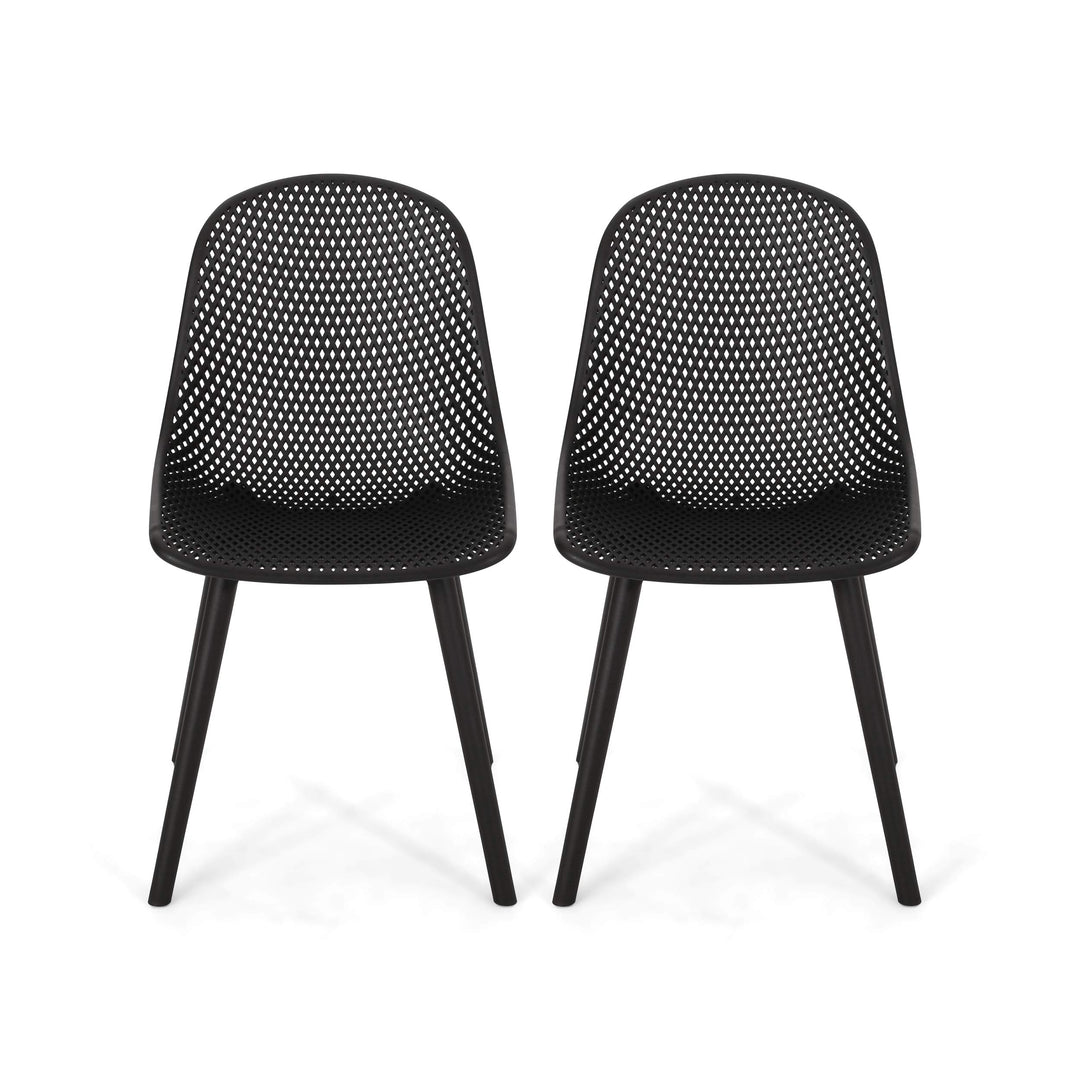 Christopher Knight Home Darleen Outdoor Dining Chair (Set of 2) Black