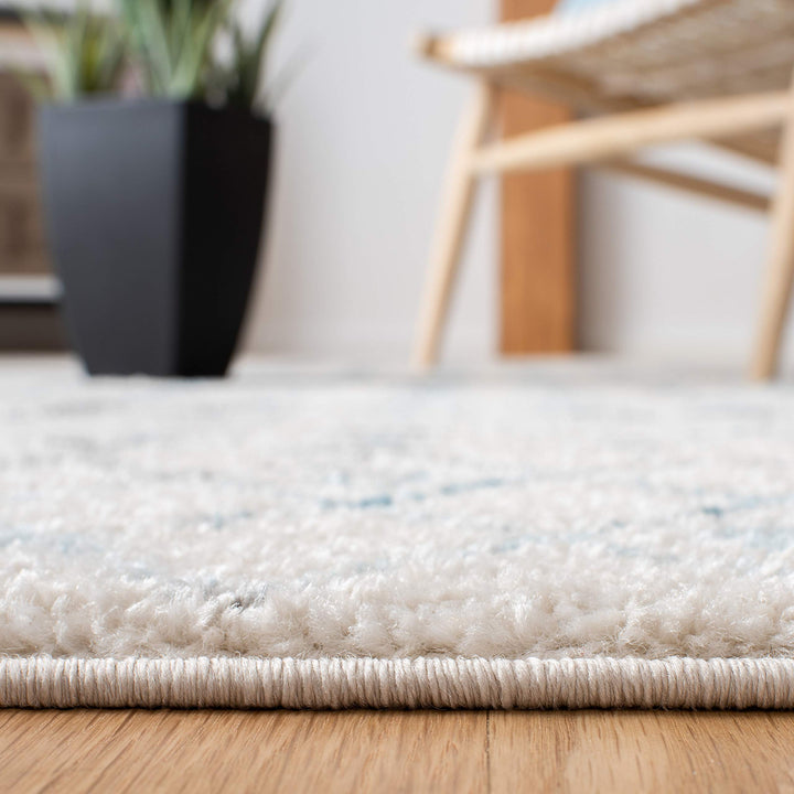 SAFAVIEH Tulum Collection Runner Rug - 2' x 9' Ivory & Turquoise Moroccan Boho - Diamond Home USA