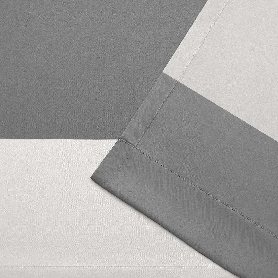 ATI Home Rugby Sateen Room Darkening Blackout Grommet Top Curtain Panel Pair