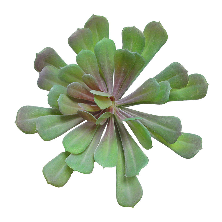 Set of 3 Large Lotus Succulent Stem Greenery Pick 6in 5.5" H X 6" D Green Red - Diamond Home USA