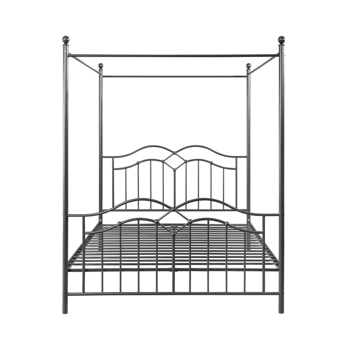 Christopher Knight Home Simona Traditional Iron Canopy Queen Bed Frame Charcoal Gray - Diamond Home USA