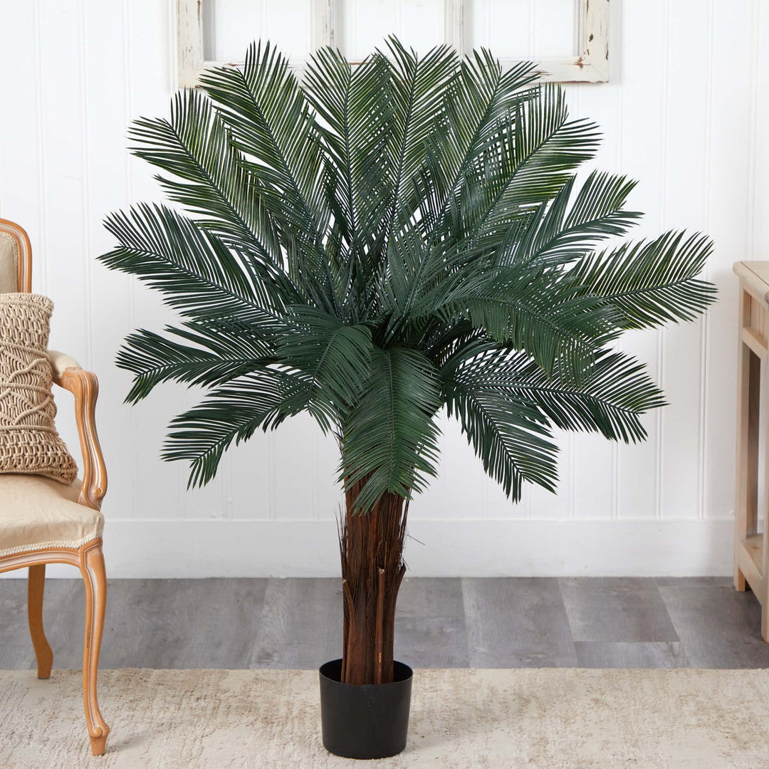 Nearly Natural 4ft. Cycas Tree UV Resistant (Indoor/Outdoor)