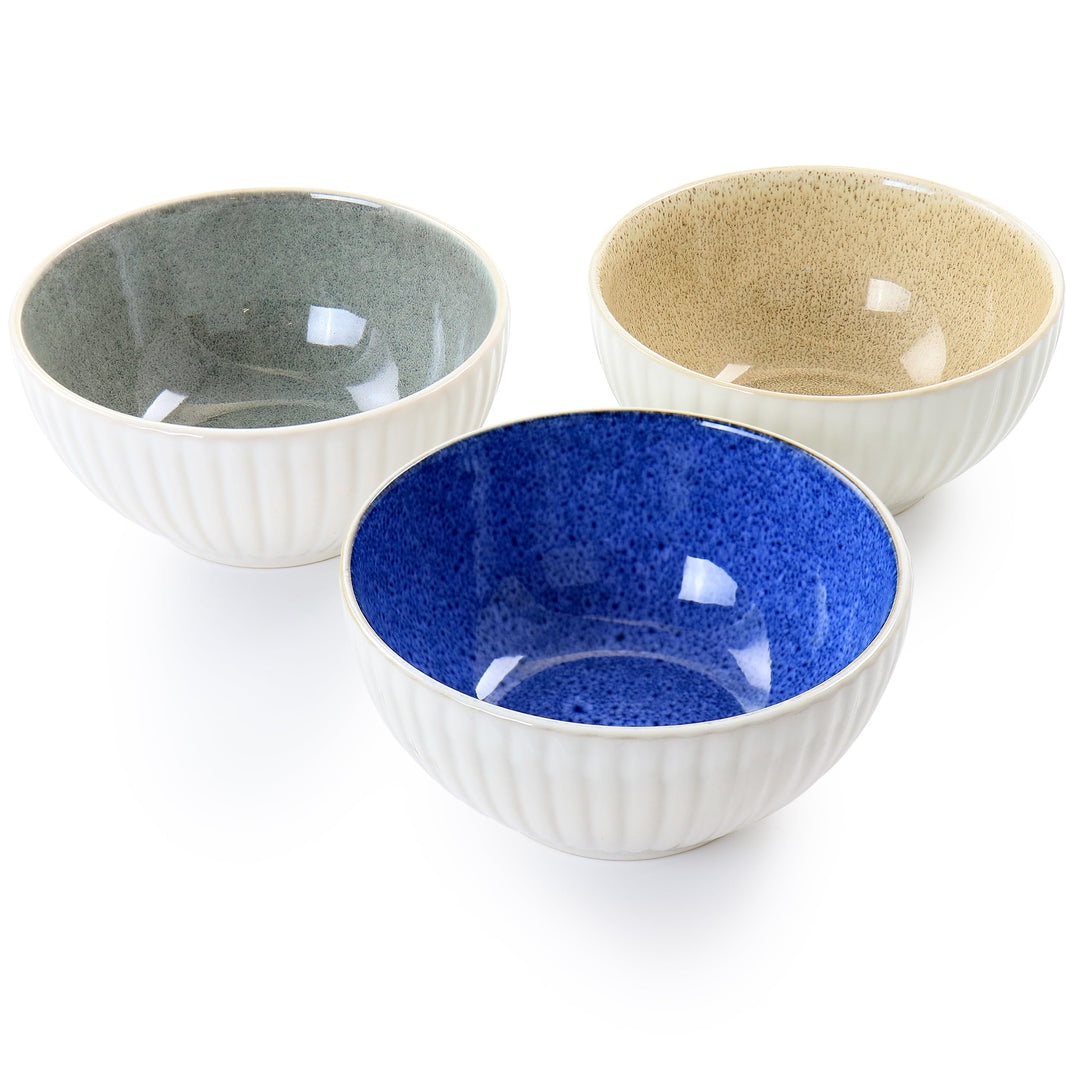 Gibson Laurie Gates Sierra 6 Piece 6.3 Inch Stoneware Bowl Set in Assorted - Diamond Home USA