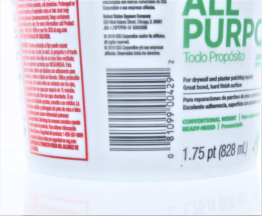 U S GYPSUM 380270072 U S Gypsum 380270 Quart Ready-To-Use Joint Compound - Diamond Home USA