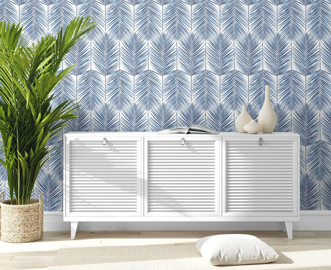 NextWall Paradise Palm Coastal Peel and Stick Wallpaper - Diamond Home USA