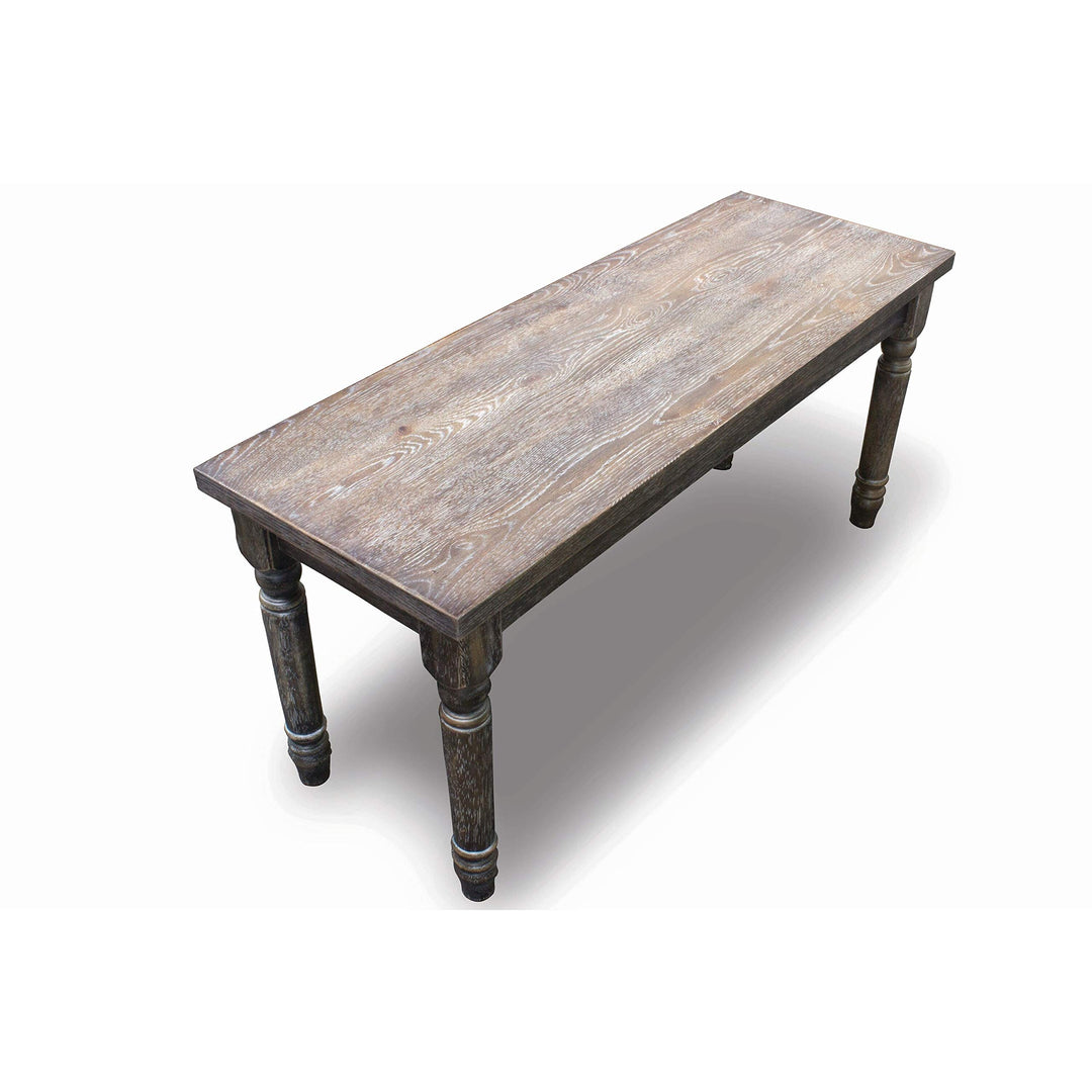 Master Furniture Weathered Gray Bench Grey Solid Modern Contemporary Wood - Diamond Home USA