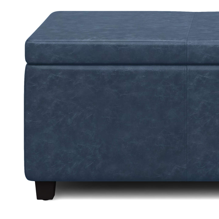 SIMPLIHOME Avalon 48 Inch Wide Contemporary ectangle Storage Ottoman Bench in