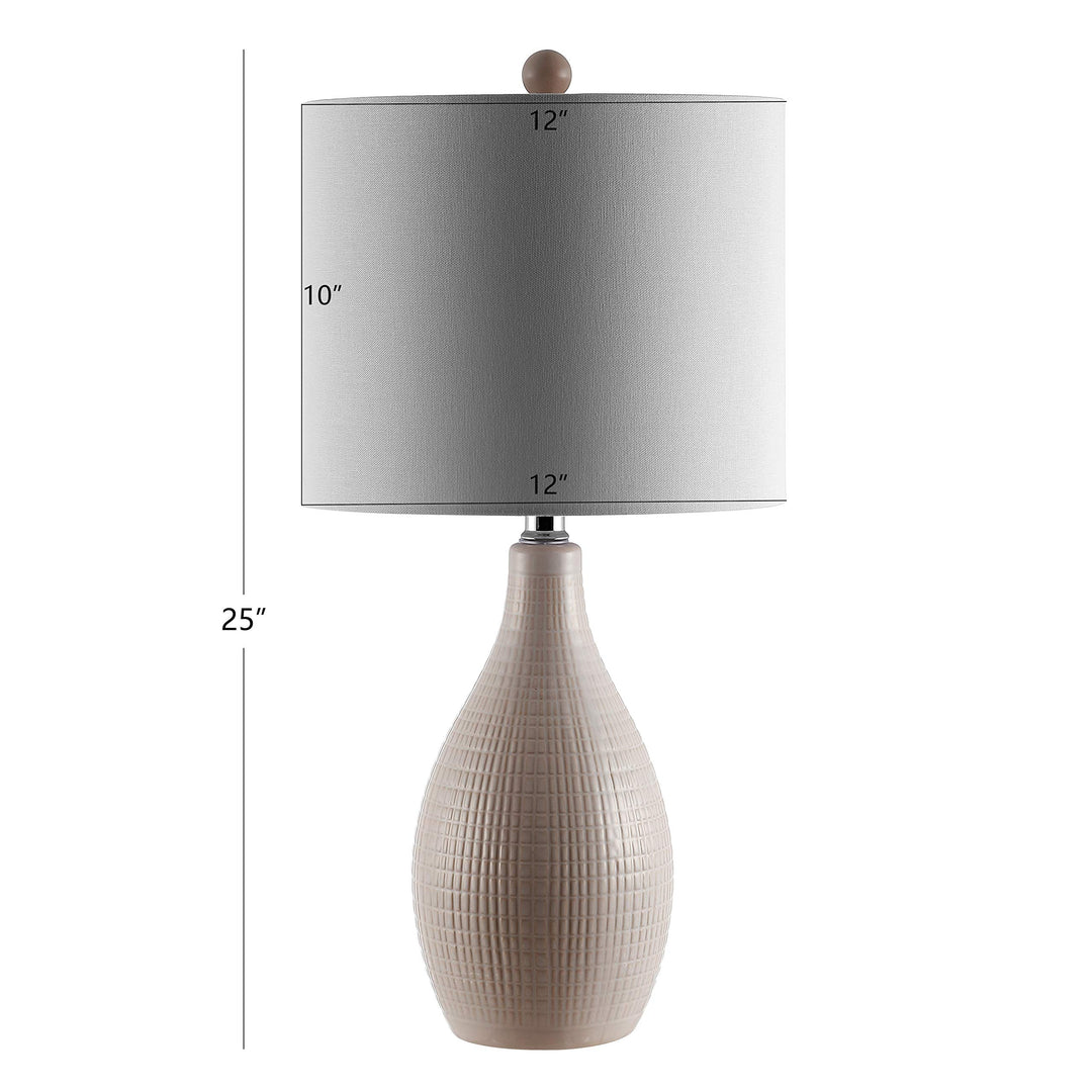 Lighting 25-inch Led Table Lamp - 12" W X L 25" H Cream Modern Contemporary Gold - Diamond Home USA