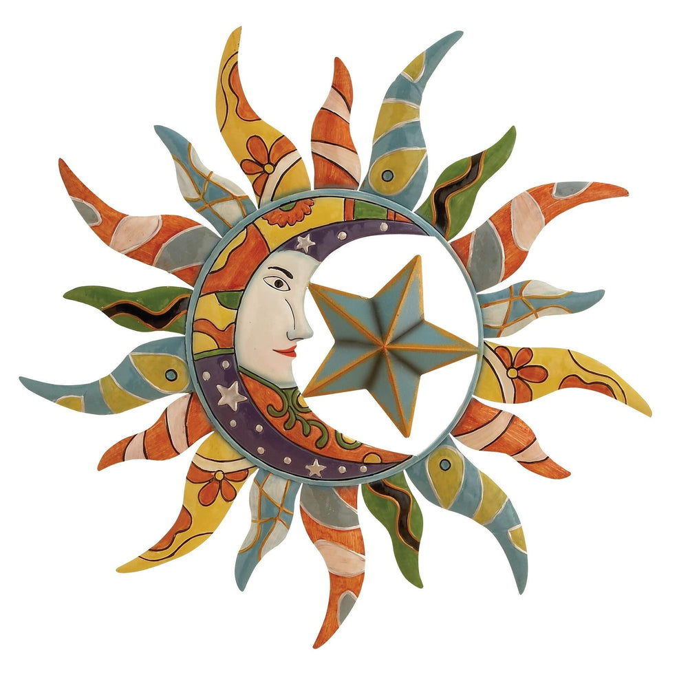 Metal Sun Wall Decor Multi Color Iron - Diamond Home USA