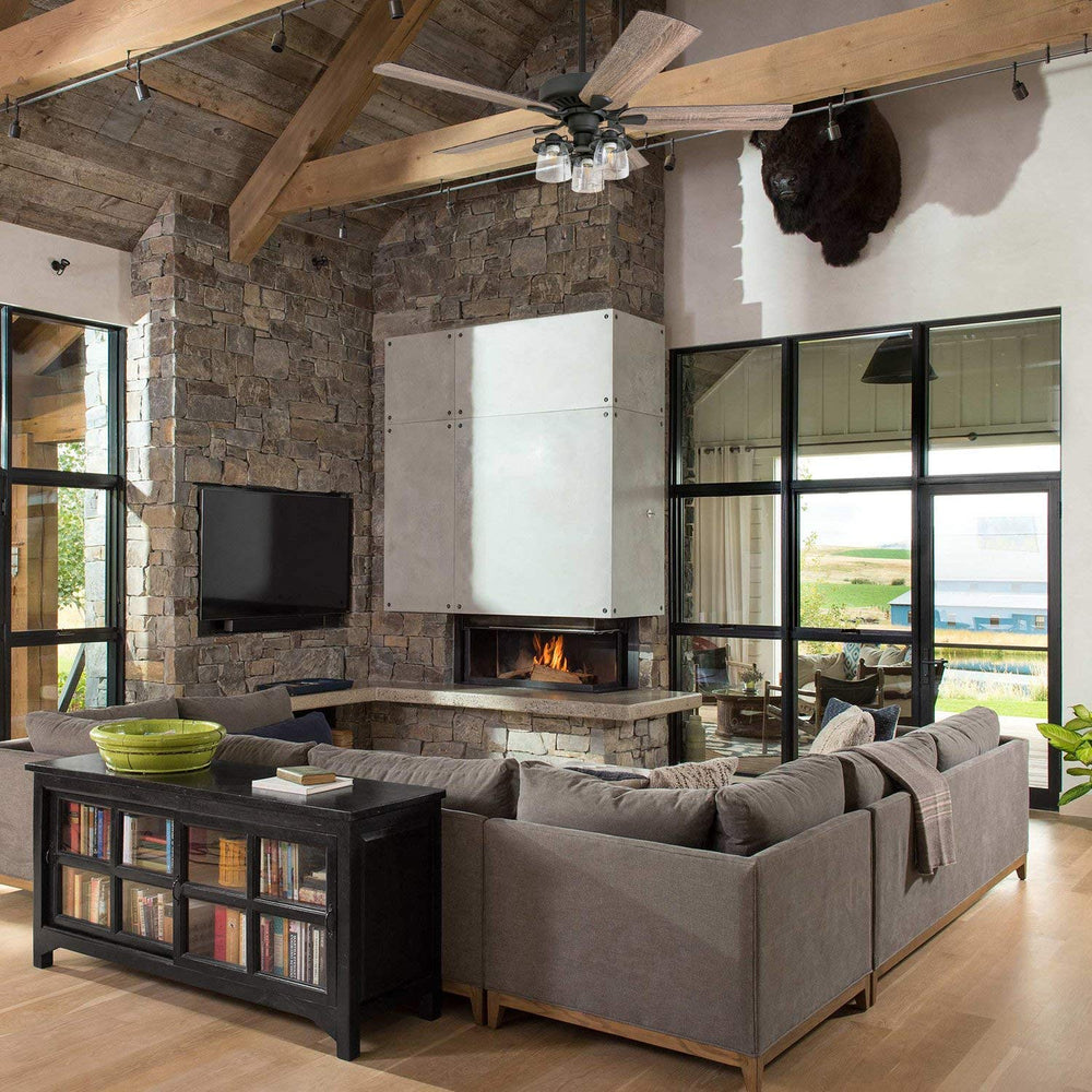 Prominence Home Briarcrest 52 Inch Farmhouse LED eiling Fan with Light Remote - Diamond Home USA