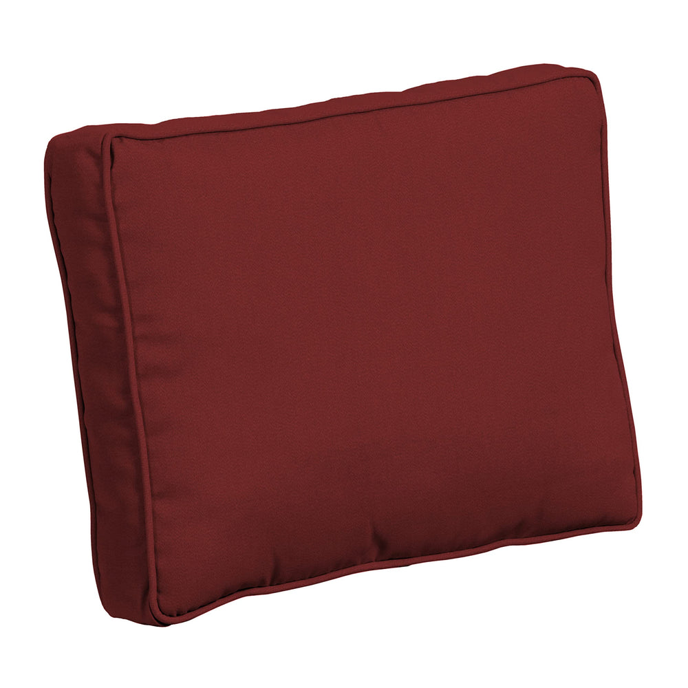 Arden Selections ProFoam Performance Outdoor Cushion Pillow Back 19 x 24 Classic 24" W x 19" D - Classic Red