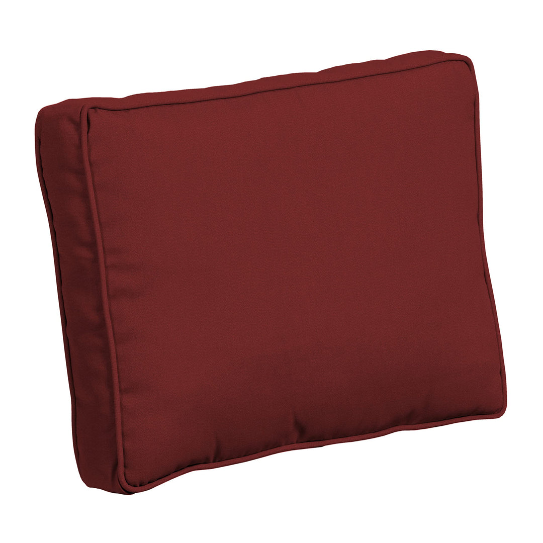 Arden Selections ProFoam Performance Outdoor Cushion Pillow Back 19 x 24 Classic 24" W x 19" D - Classic Red