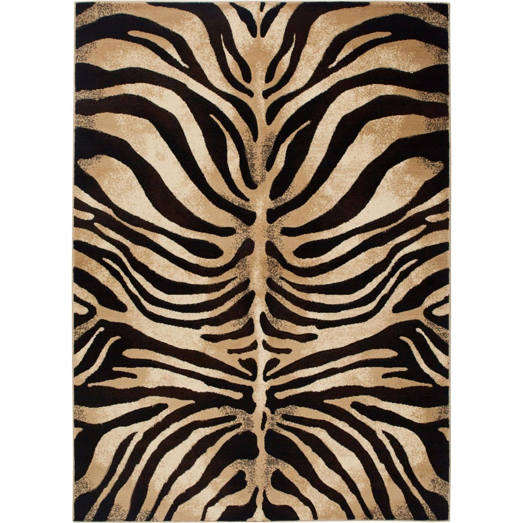 Home Dynamix Fawn Modern Area Rug 5'2"x7'2" Animal Stripe