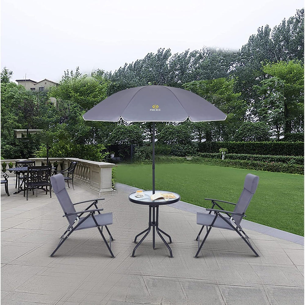 4-Piece Bistro Set Patio Dining Garden Outdoor Table with Tilted Removable - Diamond Home USA