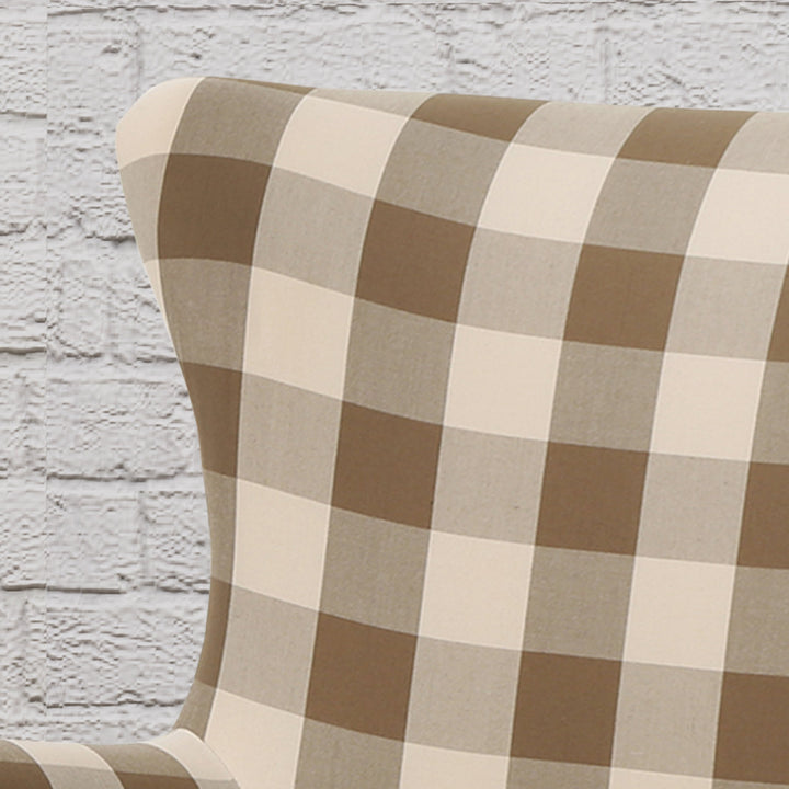 Christopher Knight Home Oliver Farmhouse Armchair Brown Checkerboard Dark Brown - Diamond Home USA
