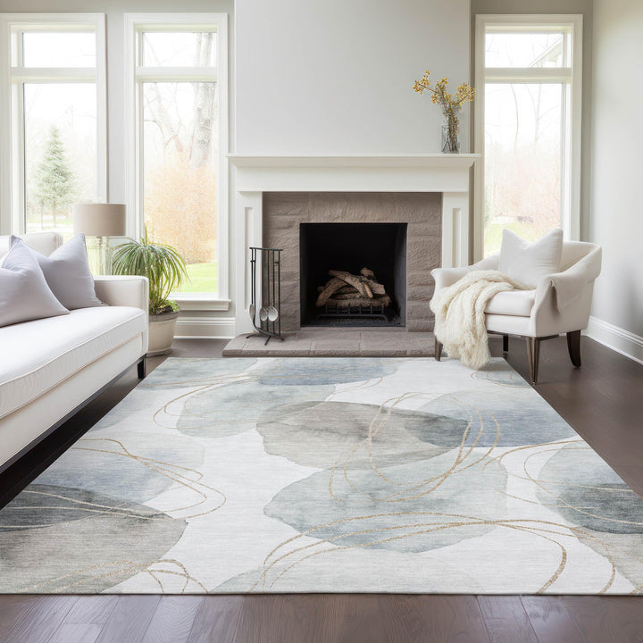 Addison Rugs Chantille ACN544 Ivory 9' x 12' Indoor Outdoor Area Rug Easy - Diamond Home USA