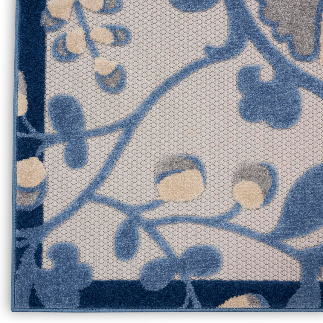 5'3 x 7'5 Indoor Outdoor Floral Color Area Rug Polypropylene