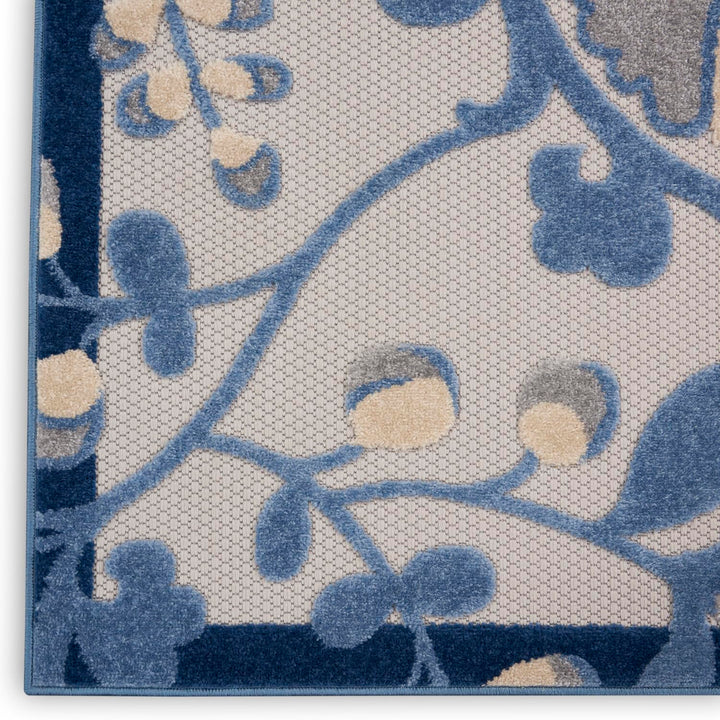 5'3 x 7'5 Indoor Outdoor Floral Color Area Rug Polypropylene