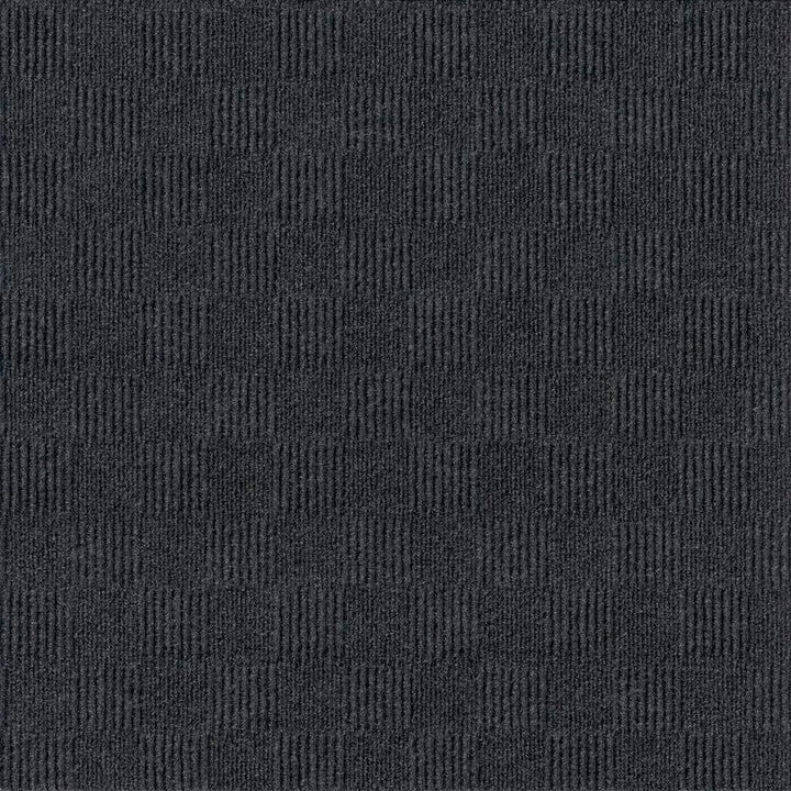 24"x 24" Carpet Tile Peel and Place - Crochet (Black) (60sq.ft.) 15 Tiles Black Ice - 24" x 24"