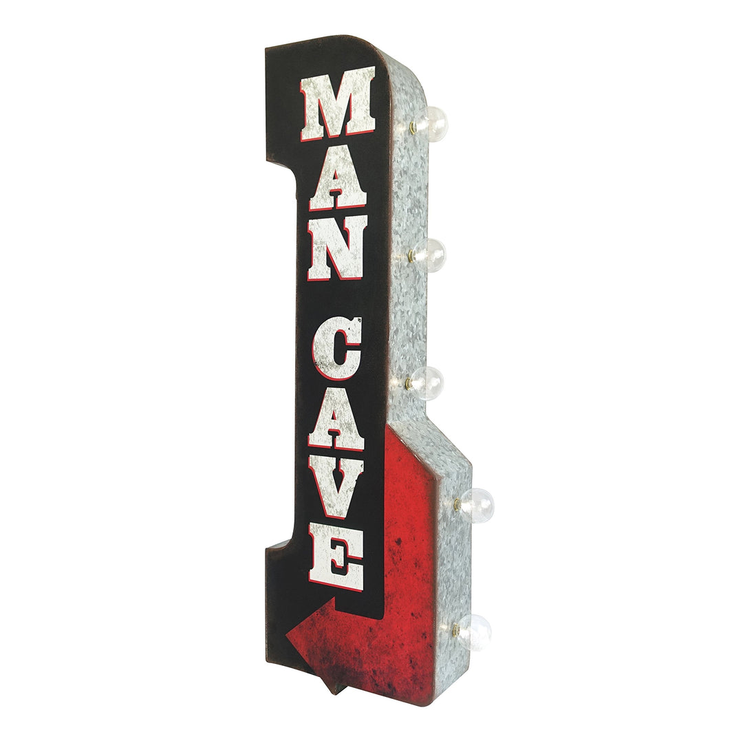 Man Cave Reproduction Vintage Advertising Sign - Battery Powered LED Lights