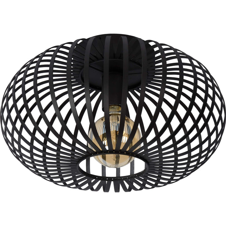 Black Ceiling Fixture - Mid-Century Modern Metal