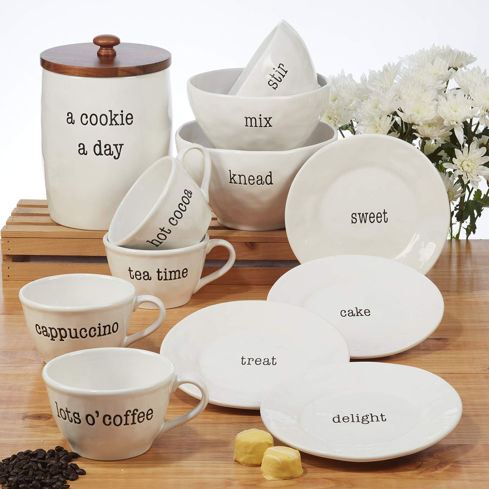 Certified International Just Words 84 oz. Bean Pot 3.5 quarts Multicolor - Diamond Home USA