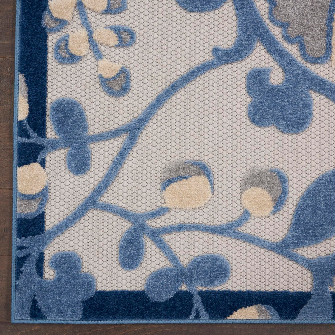 5'3 x 7'5 Indoor Outdoor Floral Color Area Rug Polypropylene