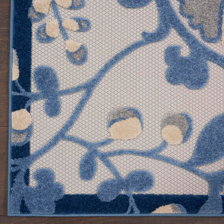 5'3 x 7'5 Indoor Outdoor Floral Color Area Rug Polypropylene