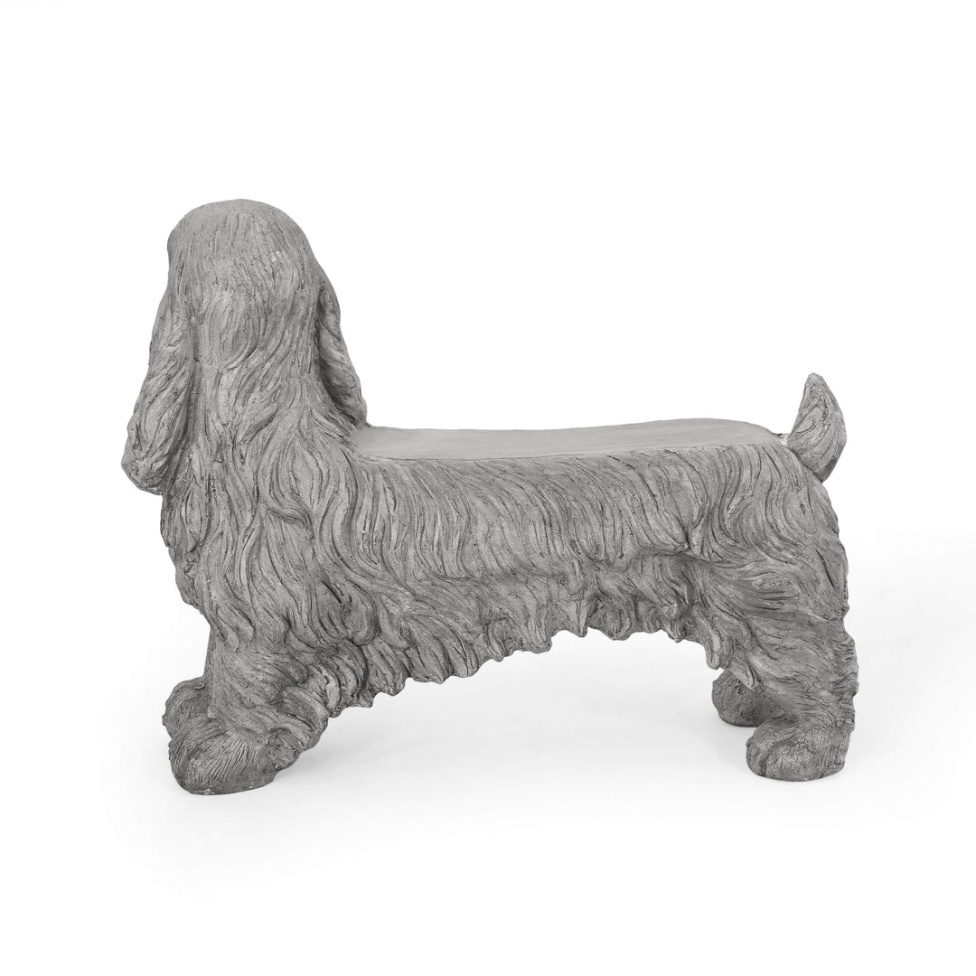 Christopher Knight Home Carlysle Bench Spaniel Dog Gray - Diamond Home USA