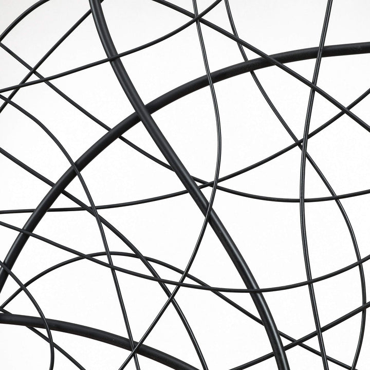 Large Black Abstract Square Metal Wall Decor Modern Contemporary Iron Includes - Diamond Home USA