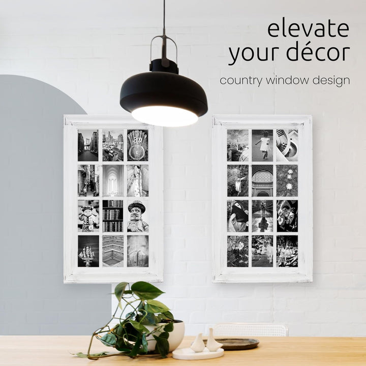kieragrace Collage Frame - Distressed white 12 Opening (PH60228-2FF)