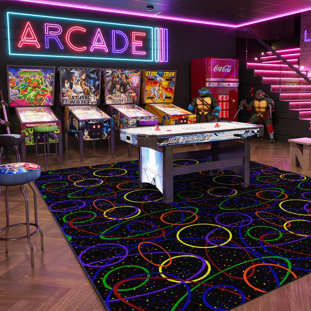Looped Fluorescent Nylon Area Rug