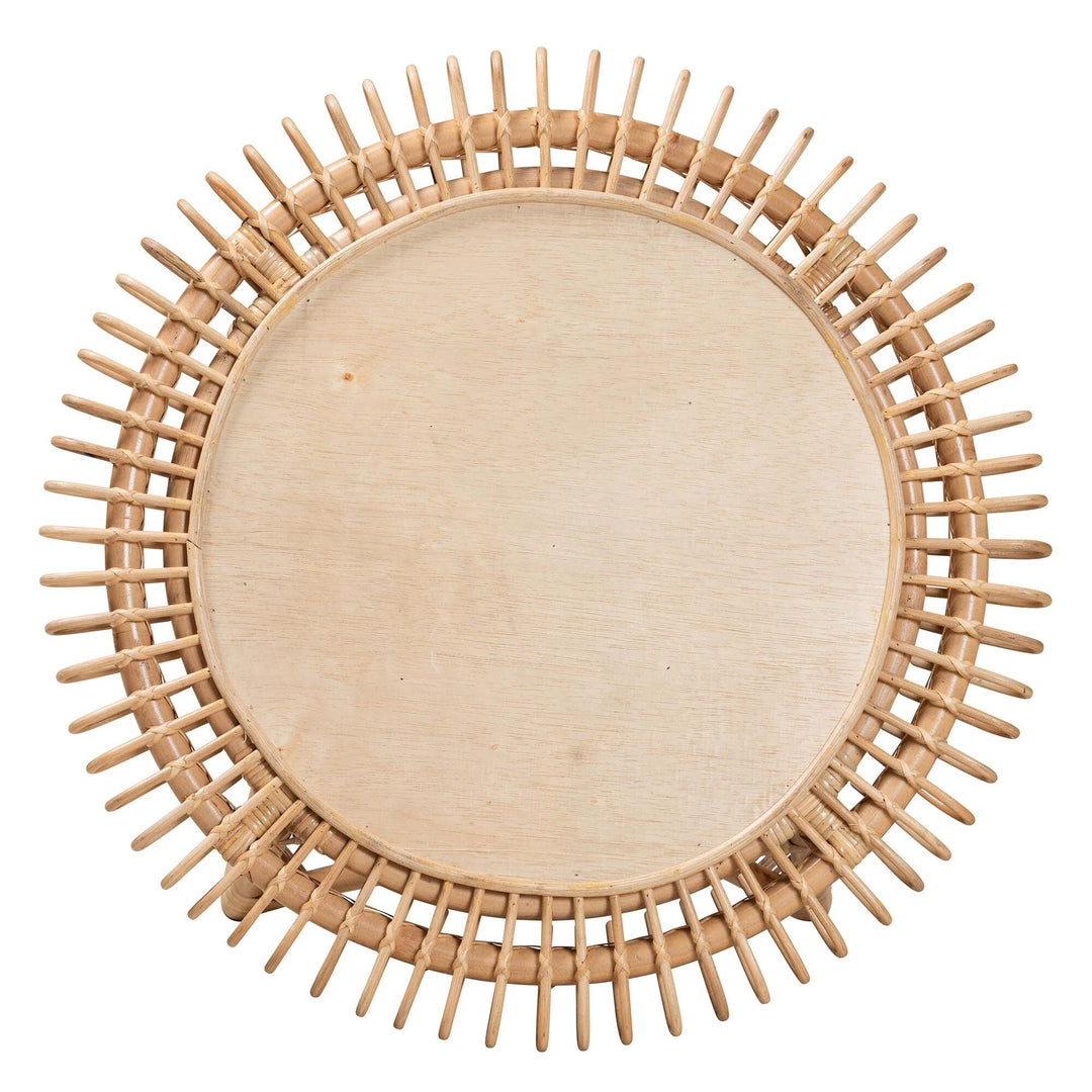 Modern Bohemian Natural Rattan Coffee Table Brown Eclectic - Diamond Home USA