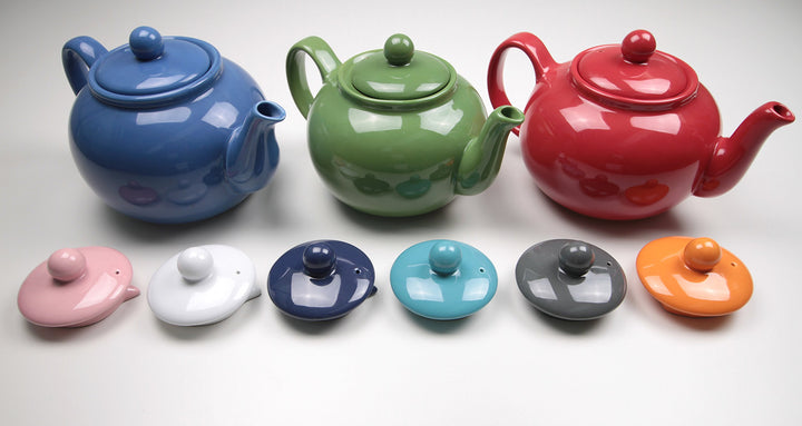 RSVP Large Stoneware 6-Cup Teapot Blue - Diamond Home USA