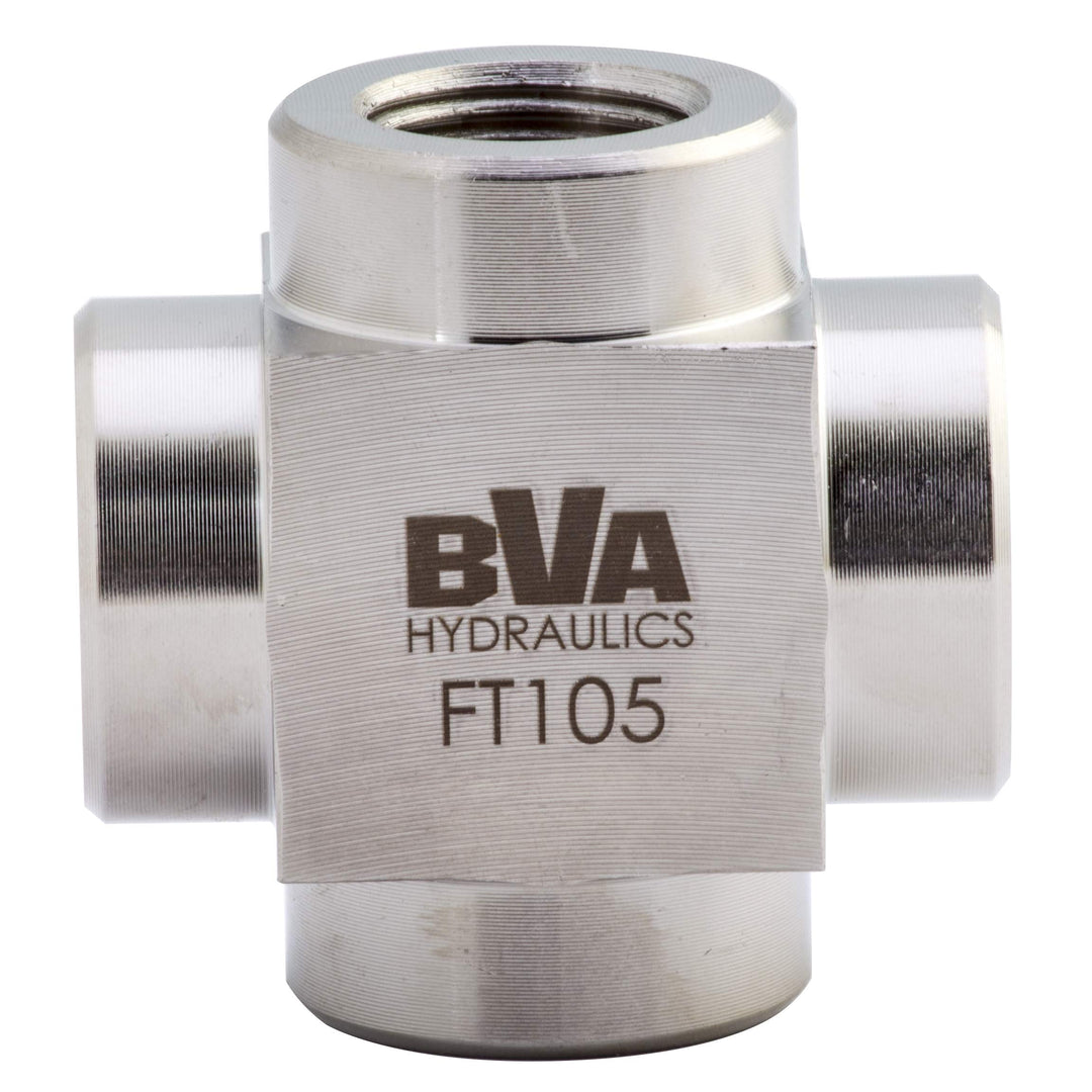 BVA Hydraulic FT105 Cross 3/8" - 18 NPTF 4-Way 10 000 PSI