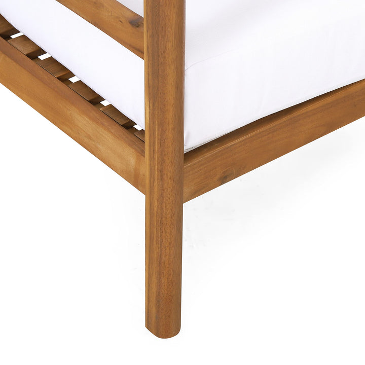 Christopher Knight Home 318049 Ellendale Club Chair Teak + White - Diamond Home USA