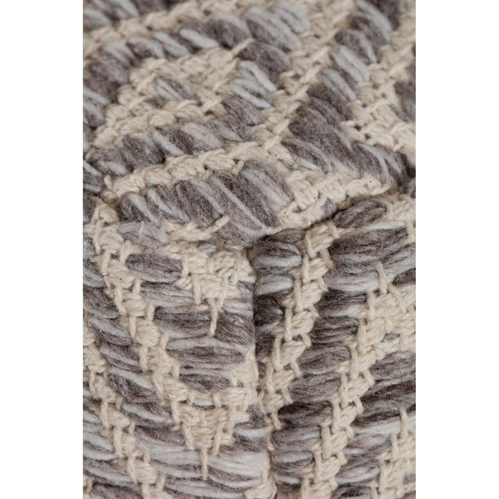 Gray 22-inch Square Pouf Grey Bohemian Eclectic Modern Contemporary Pattern - Diamond Home USA