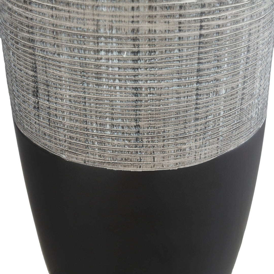 Storm Two-Toned Ceramic Table Lamp 26" h X 14" w 14" d Black Grey Modern - Diamond Home USA