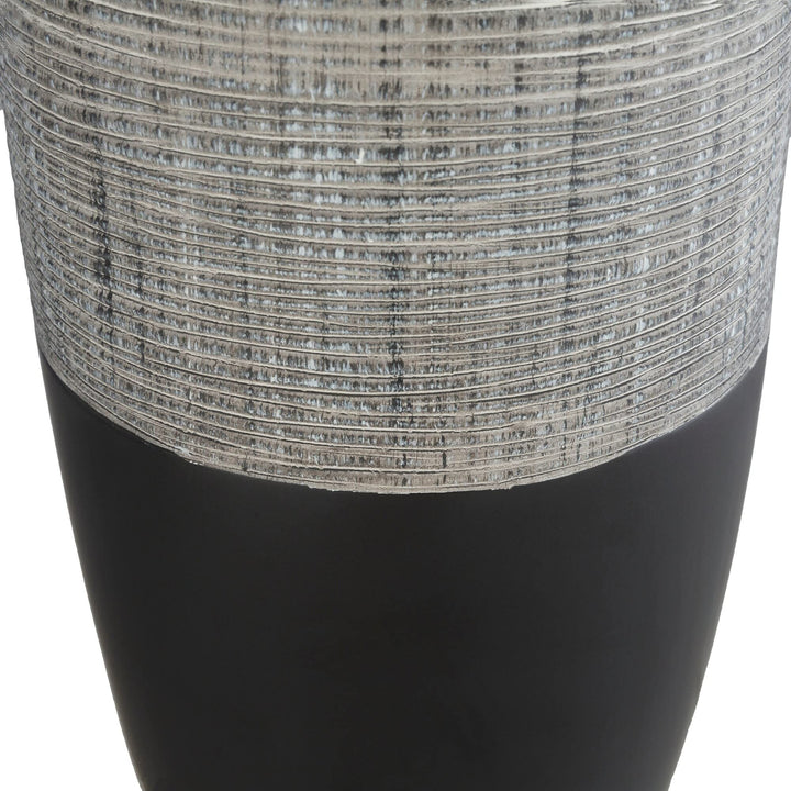 Storm Two-Toned Ceramic Table Lamp 26" h X 14" w 14" d Black Grey Modern - Diamond Home USA