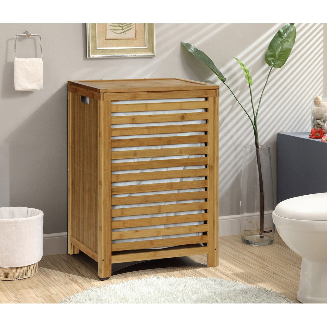 Gallerie Décor Natural Spa Bamboo Hamper One Size - Diamond Home USA