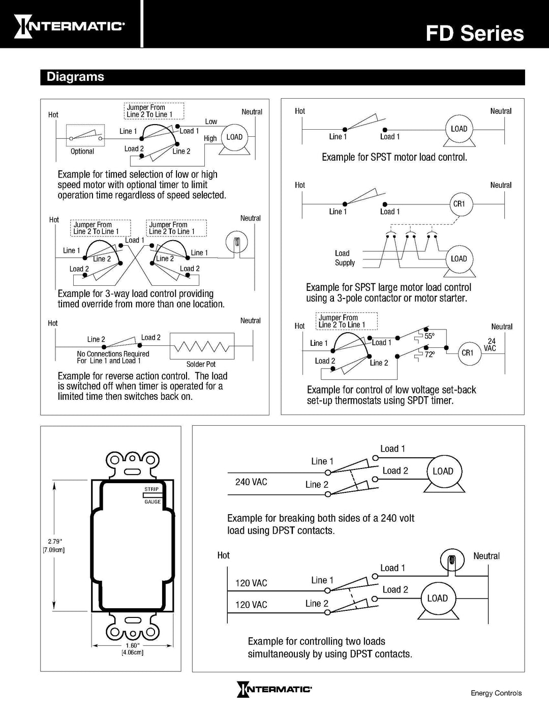 Intermatic FD460MW 60-Minute Spring-Loaded Wall Timer for Lights and Fans White - Diamond Home USA