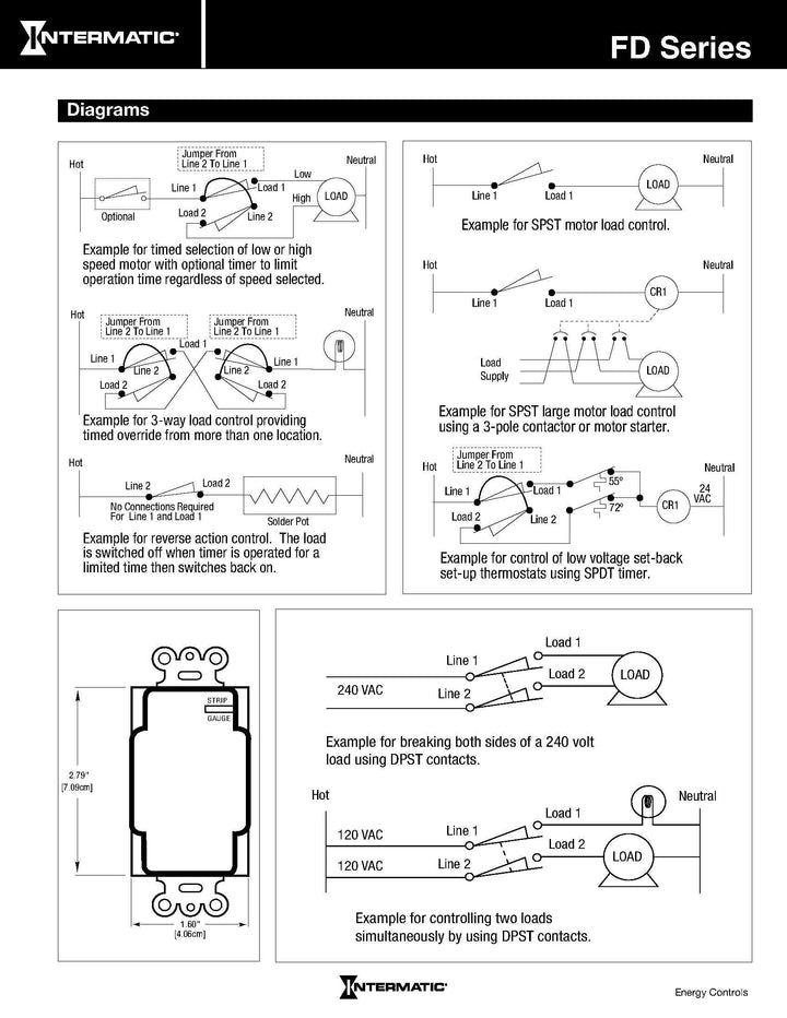 Intermatic FD460MW 60-Minute Spring-Loaded Wall Timer for Lights and Fans White - Diamond Home USA