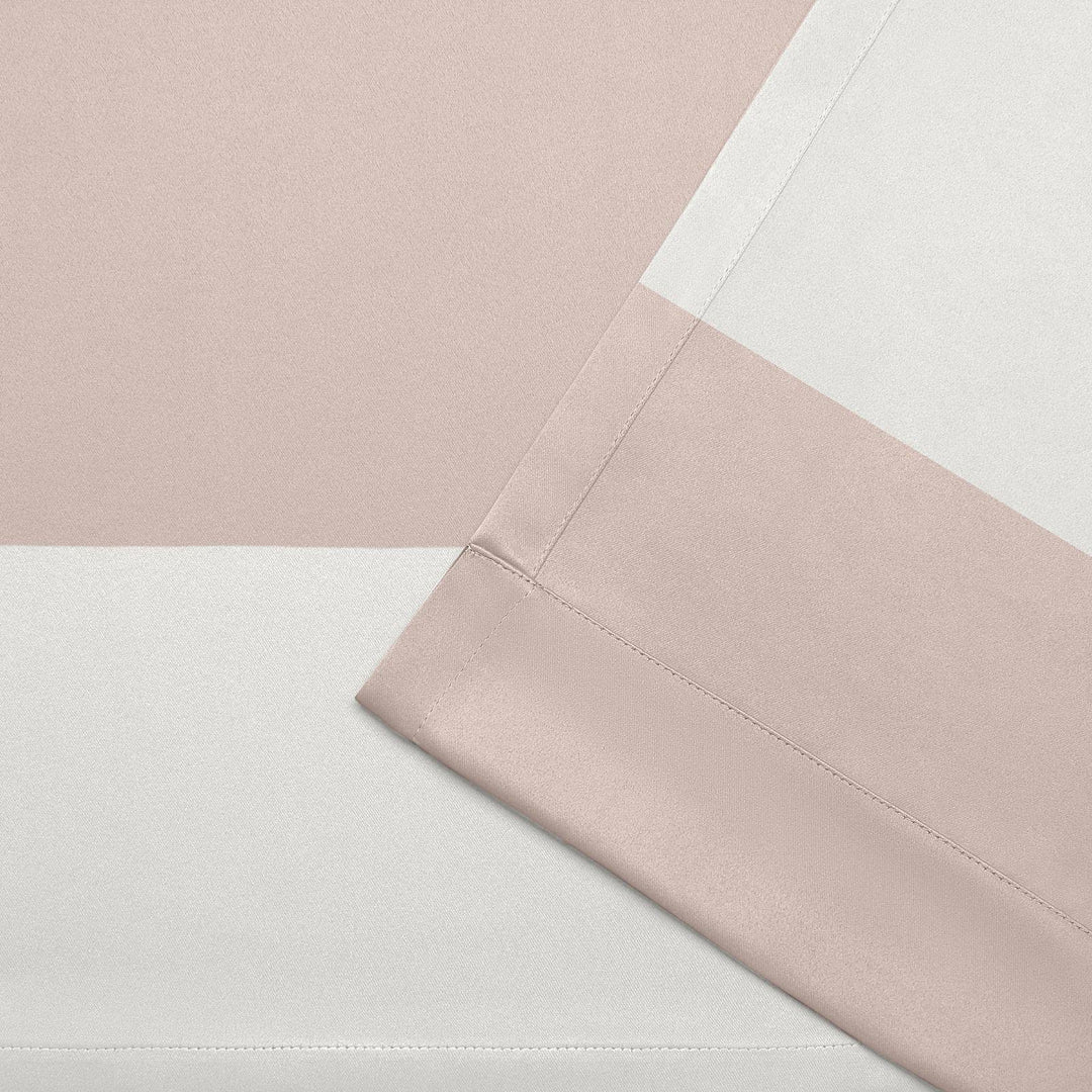 ATI Home Rugby Sateen Room Darkening Blackout Grommet Top Curtain Panel Pair