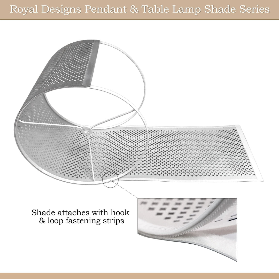 Do-it-yourself "Diy" Leather Stencil Design Hardback Lamp Shade ray 14" X 10" - Diamond Home USA